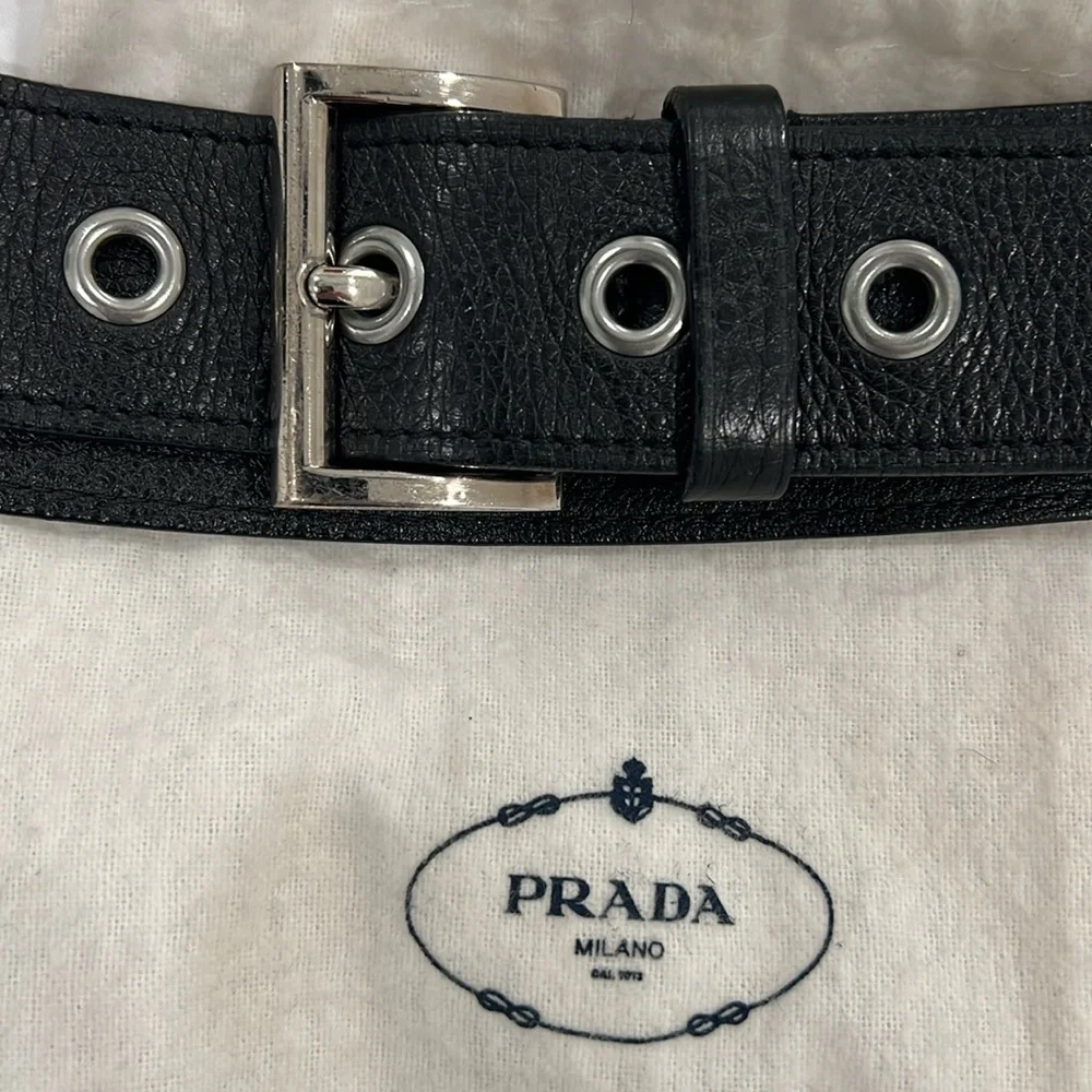 Prada black pebble leather belt - Picture 3 of 9